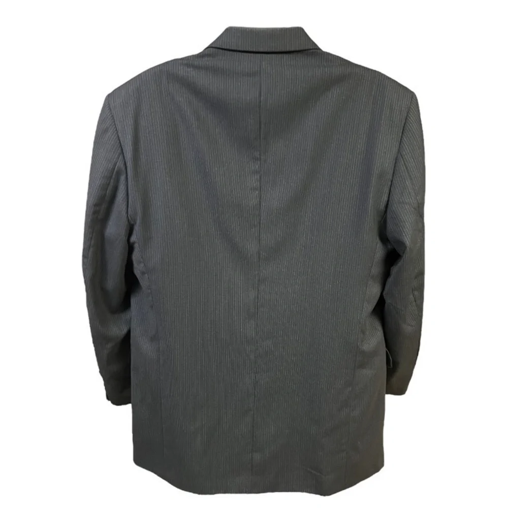 Coppley Suit‎ Jacket Wool Black Stripe Classic Notch Lapel Three Button Size 38R